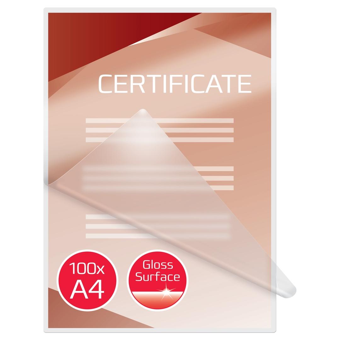 100 pochettes de plastification A4 75 microns brillantes GBC — Exemple 5