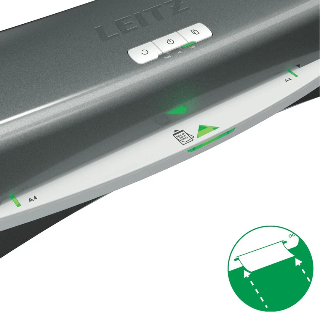 Plastifieuse à pochettes de bureau iLAM Office A4 LEITZ - Voyants SMART du guide d'insertion de la plastifieuse à pochettes Leitz iLAM Office A4