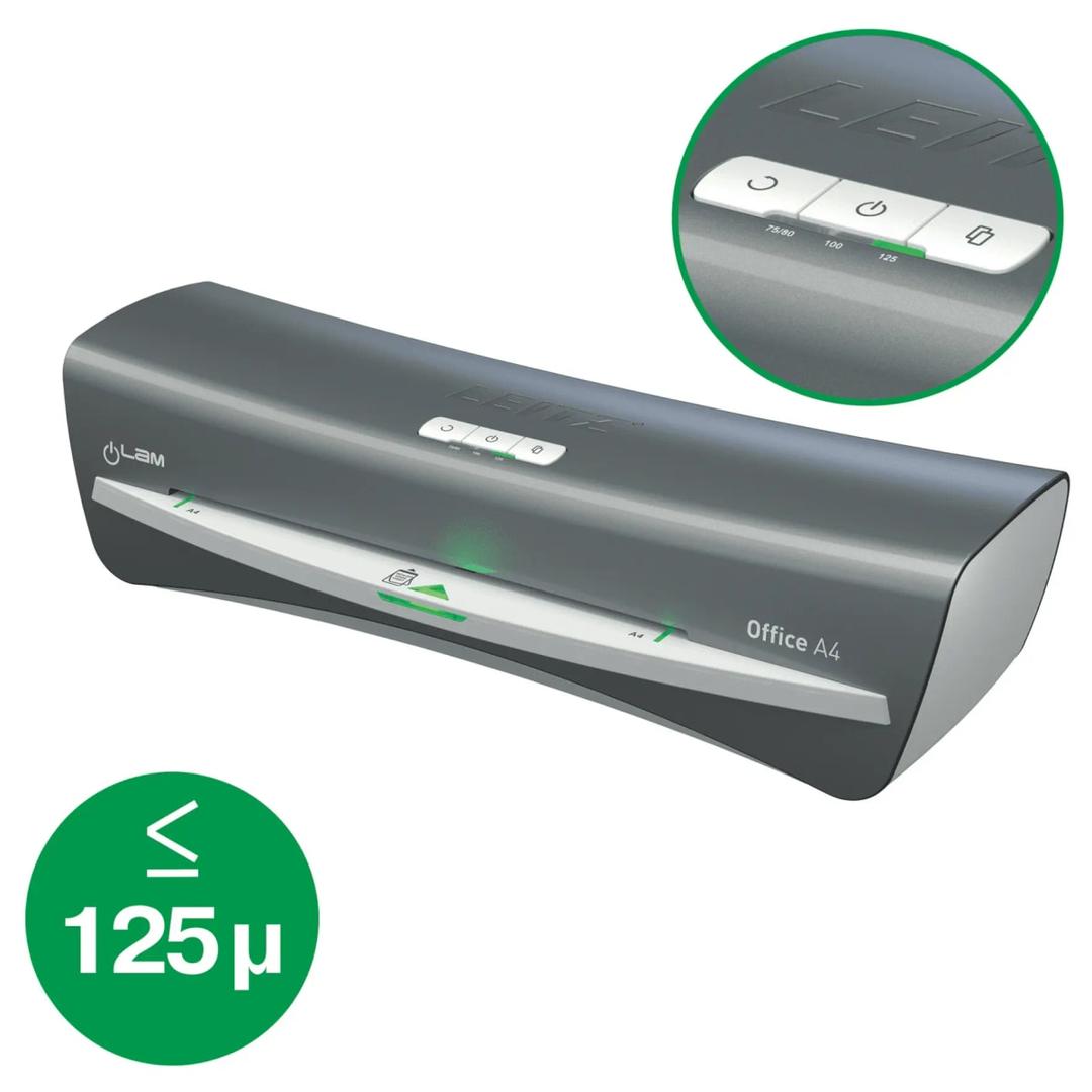 Plastifieuse à pochettes de bureau iLAM Office A4 LEITZ - La plastifieuse à pochettes Leitz iLAM Office A4, pochettes jusqu'à 125 microns par face