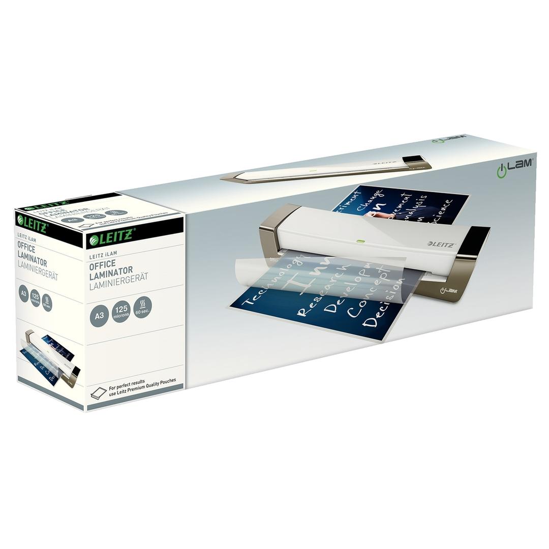 Plastifieuse à pochettes iLAM Office A3 LEITZ — Carton d’emballage du produit