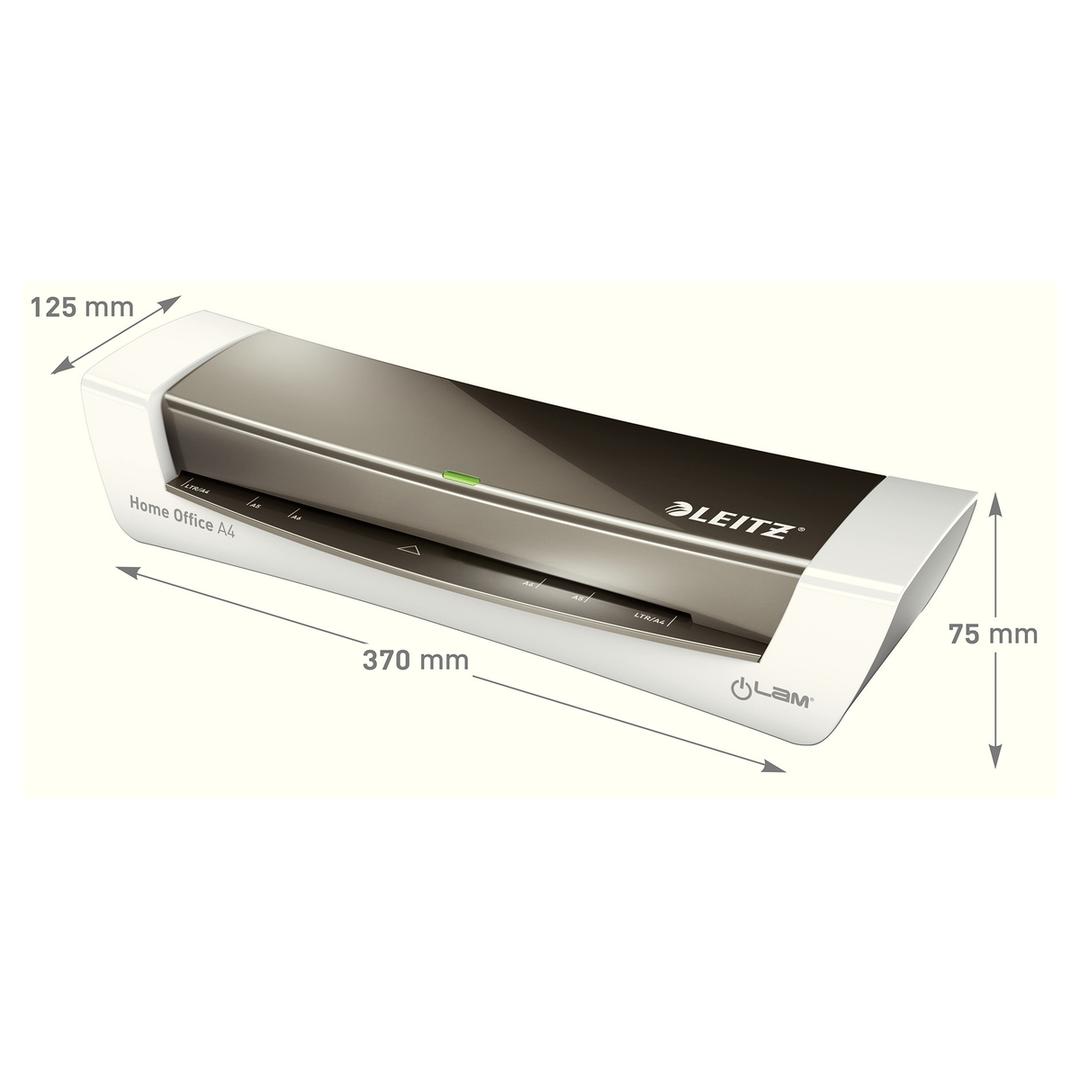 Plastifieuse à pochettes de bureau iLAM Home Office A4 gris LEITZ — Détails dimensions