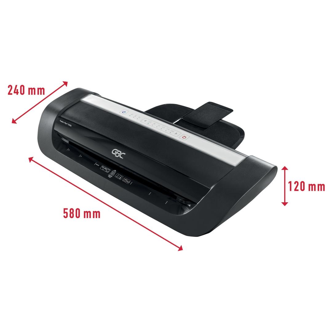 Plastifieuse à pochettes Fusion Plus 7000L A3 GBC — Détails dimensions