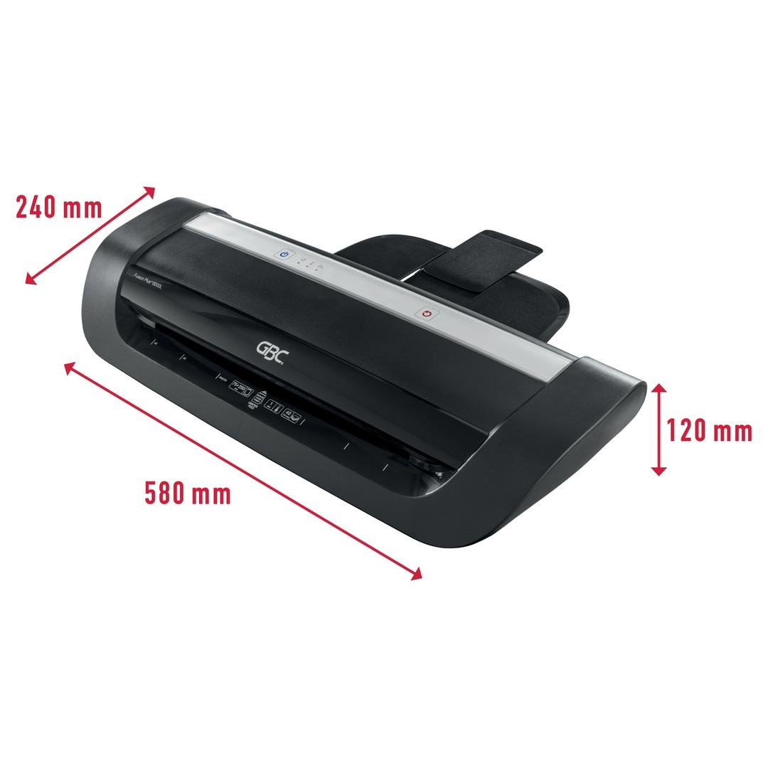Plastifieuse à pochettes Fusion Plus 6000L A3 GBC — Détails dimensions