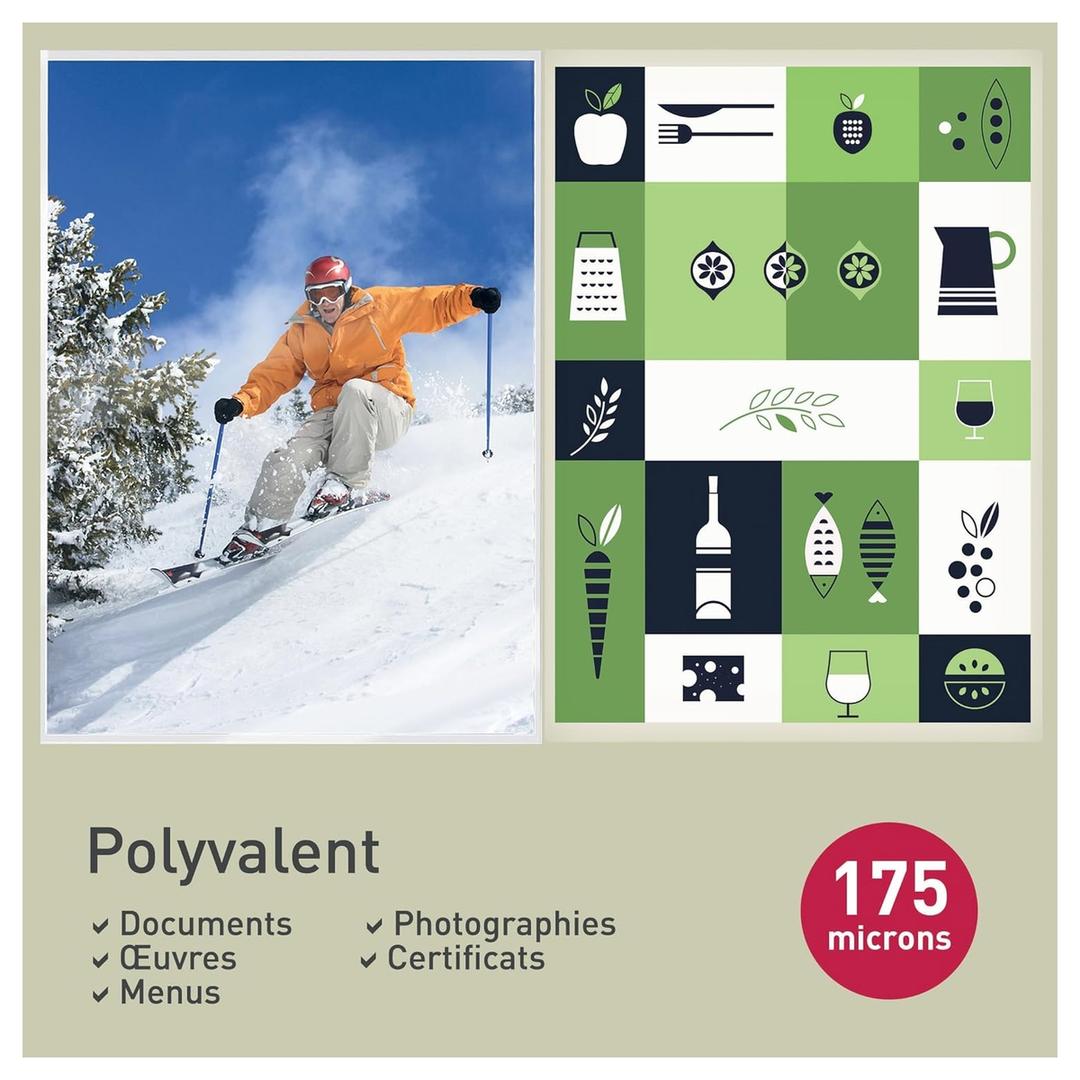 100 pochettes de plastification iLAM premium A3 175 microns brillantes LEITZ — Exemple