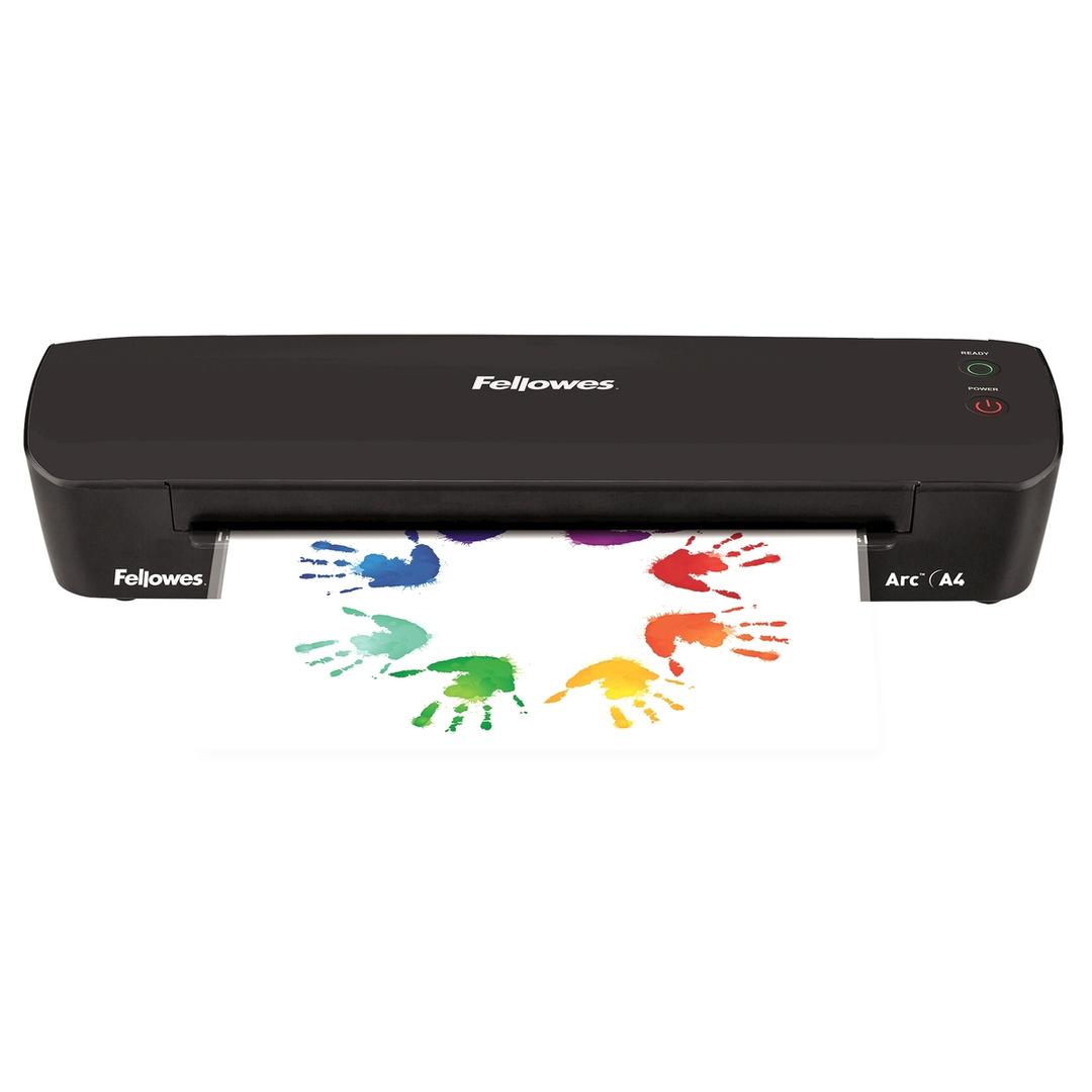 Plastifieuse à pochettes ARC A4 FELLOWES — En fonctionnement de face