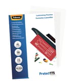 100 pochettes de plastification A3 175 microns brillantes FELLOWES — Vue de gauche détails