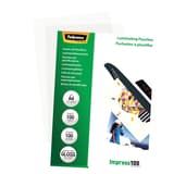 100 pochettes de plastification A4 100 microns brillantes FELLOWES — Vue de droite détails