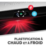 Plastifieuse à pochettes NEPTUNE 3 FELLOWES — Bandeau de commande avec les pictogrammes de plastification à chaud et à froid