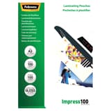 100 pochettes de plastification A3 100 microns brillantes FELLOWES — Vue de face