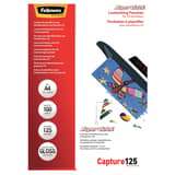 100 pochettes de plastification A4 125 microns brillantes - SuperQuick FELLOWES — Vue de face