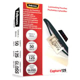 50 pochettes de plastification 54 x 86 mm 125 microns brillantes FELLOWES — Vue de droite