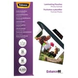 25 pochettes de plastification pour photo 100 mm x 150 mm 80 microns brillantes FELLOWES — Base