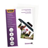 25 pochettes de plastification pour photo 100 mm x 150 mm 80 microns brillantes FELLOWES — Vue de gauche détails