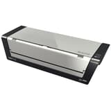 Plastifieuse à pochettes de bureau iLAM Touch Turbo Pro A3 LEITZ - La plastifieuse à pochettes Leitz iLAM Touch Turbo Pro A3 vue de face, capot argent