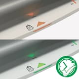 Plastifieuse à pochettes iLAM Office A3 LEITZ - Voyant d'état SMART de la plastifieuse à pochettes Leitz iLAM Office A3, rouge pendant la chauffe puis vert
