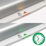 Plastifieuse à pochettes de bureau iLAM Home Office A4 gris LEITZ - Voyant d'état SMART de la plastifieuse à pochettes Leitz iLAM Home Office A4, rouge pendant la chauffe puis vert