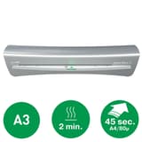 Plastifieuse à pochettes de bureau iLAM Home Office A3 gris LEITZ - La plastifieuse à pochettes Leitz iLAM Home Office A3 : format A3, 2 minutes de chauffe, une feuille A4 en 45 secondes