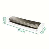 Plastifieuse à pochettes de bureau iLAM Home Office A3 gris LEITZ — Détails dimensions
