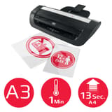 Plastifieuse à pochettes Fusion Plus 7000L A3 GBC - Plastifieuse à pochettes GBC Fusion Plus 7000L A3 : format A3, 1 minute de chauffe, A4 en 13 secondes