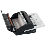 Plastifieuse automatique A3 FOTON 30 GBC — Capot ouvert sur les rouleaux et la cartouche de film