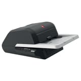 Plastifieuse automatique A3 FOTON 30 GBC — Vue d’ensemble de trois quarts, plateau de chargement déployé