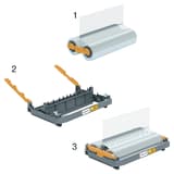 Cartouche rechargeable avec film de plastification 125 microns brillant - 306 mm x 34,4 m GBC — Changement de cartouche
