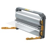 Cartouche rechargeable avec film de plastification 125 microns brillant - 306 mm x 34,4 m GBC — Position dévérouillée avec film