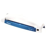 Plastifieuse à pochettes LUNAR+ A3 Bleue FELLOWES - Plastifieuse à pochettes Fellowes Lunar+ A3 vue de trois quarts gauche, bandeau bleu