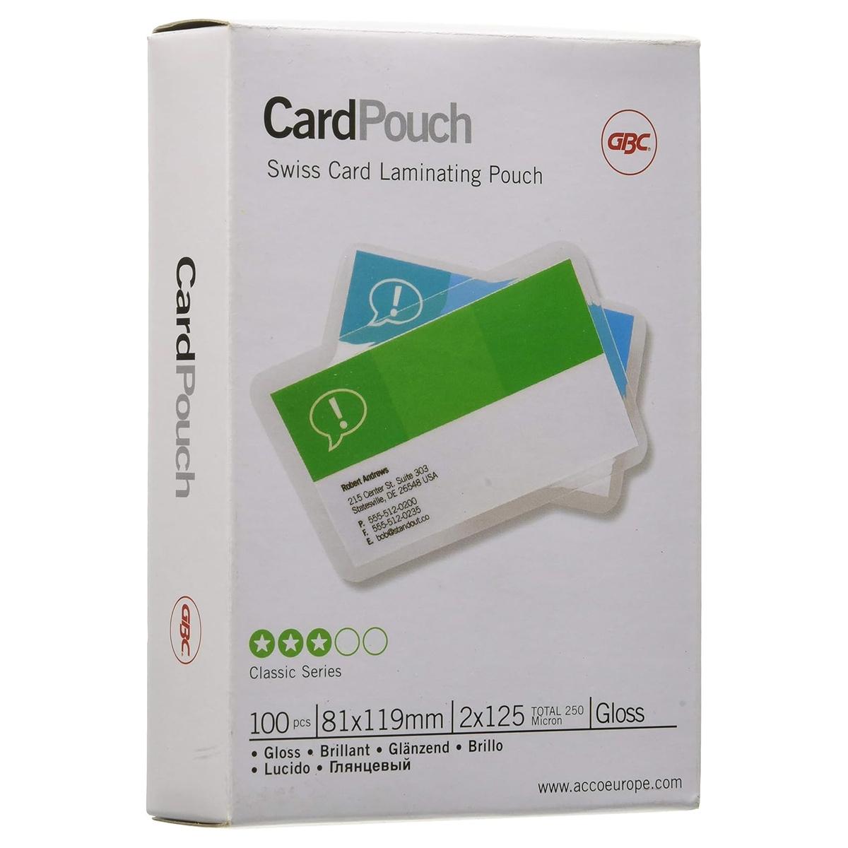 100 pochettes de plastification 81 x 119 mm 125 microns brillantes GBC — Base