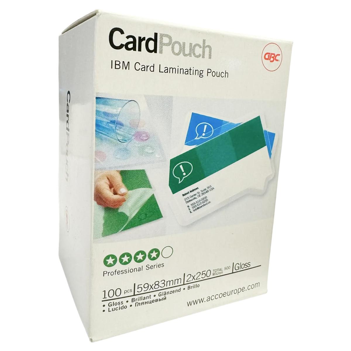 100 pochettes de plastification 59 x 83 mm 250 microns brillantes GBC — Base