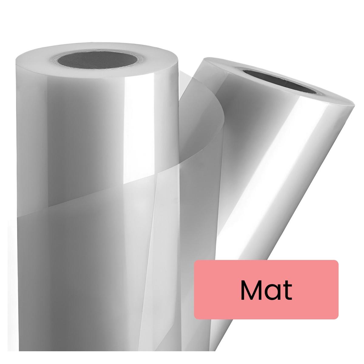 2 rouleaux de film de plastification à chaud 320 mm x 100 m - 75 microns - Ø 25 mm - Mat — Base