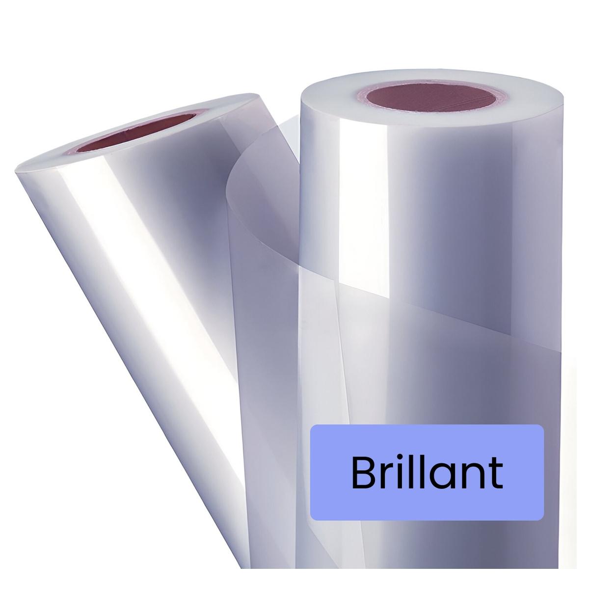 2 rouleaux de film de plastification à chaud 455 mm x 100 m - 75 microns - Ø 25 mm - Brillant — Base