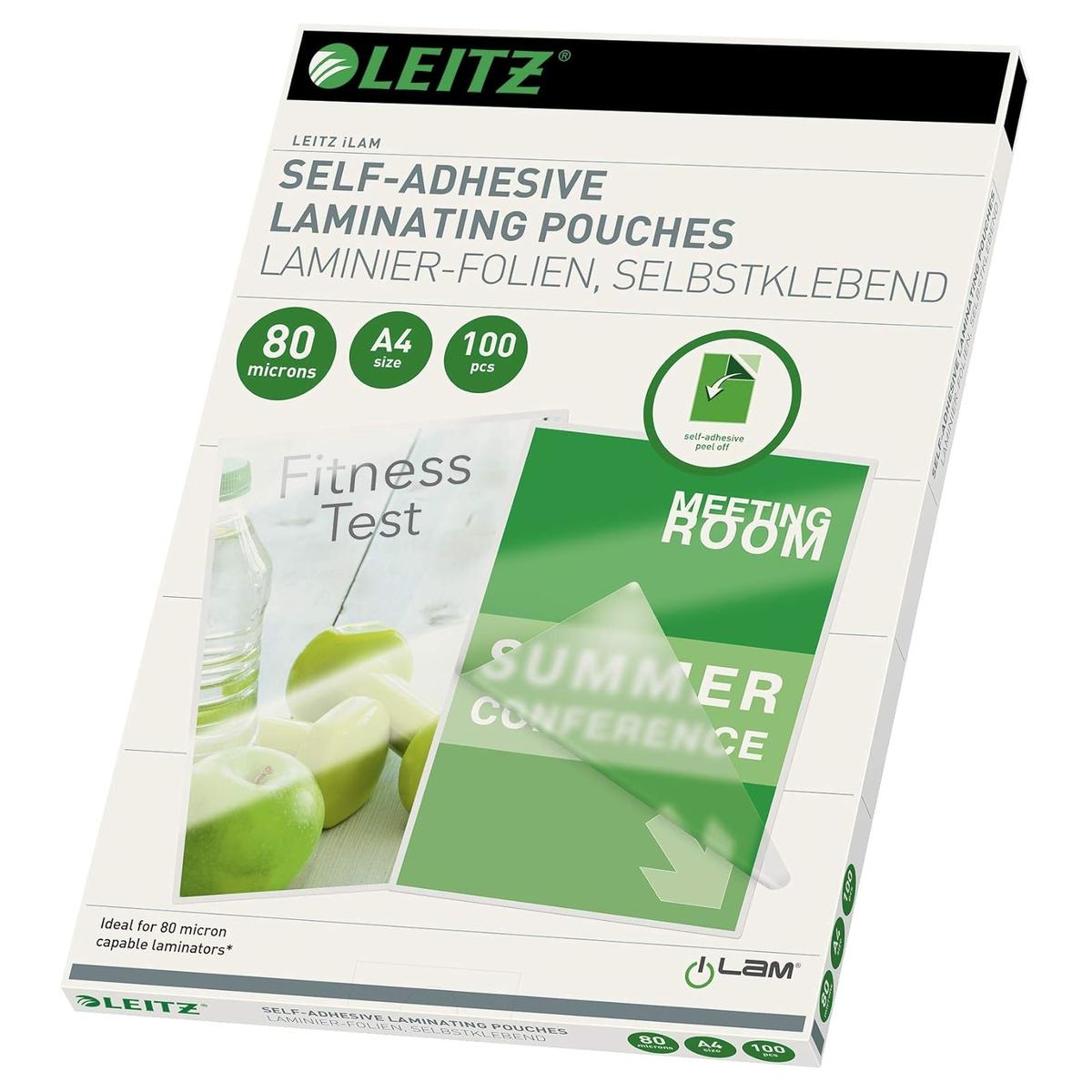 100 pochettes de plastification iLAM A4 80 microns brillantes