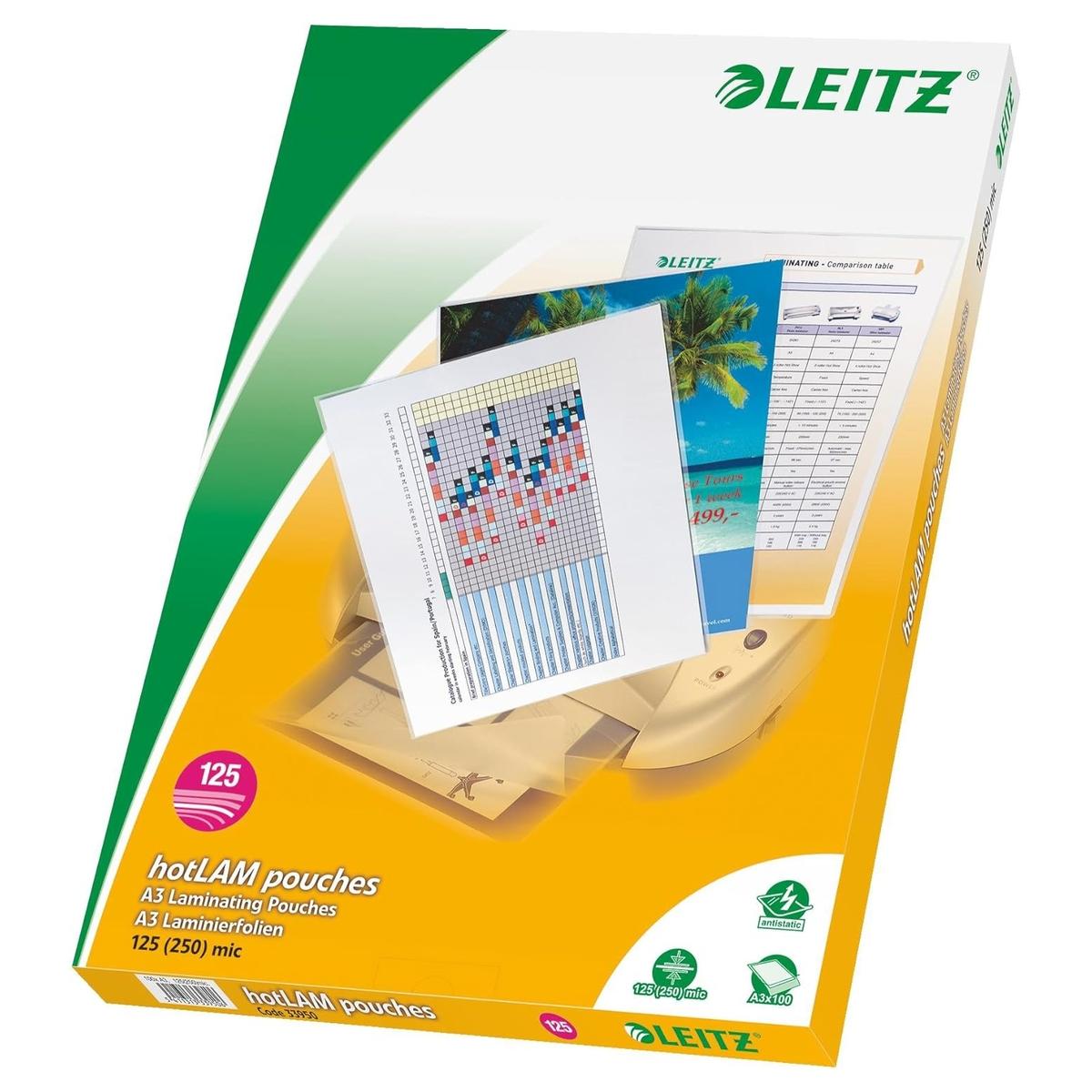 100 pochettes de plastification iLAM premium A3 125 microns brillantes