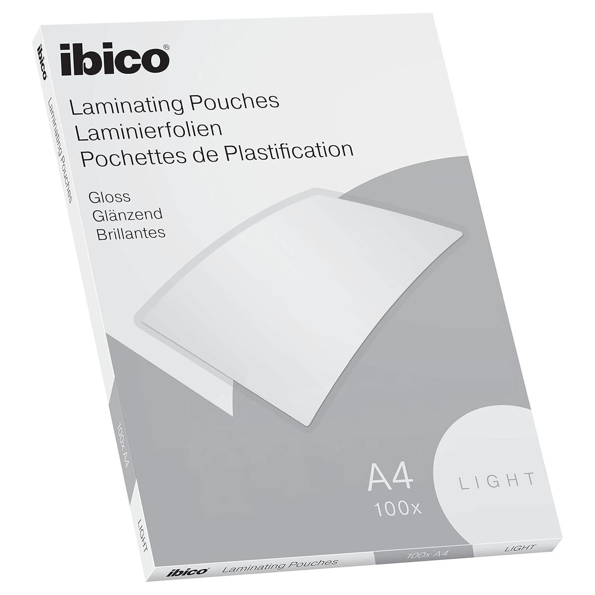 100 pochettes de plastification IBICO BASICS Light A4 80 microns brillantes IBICO — Base