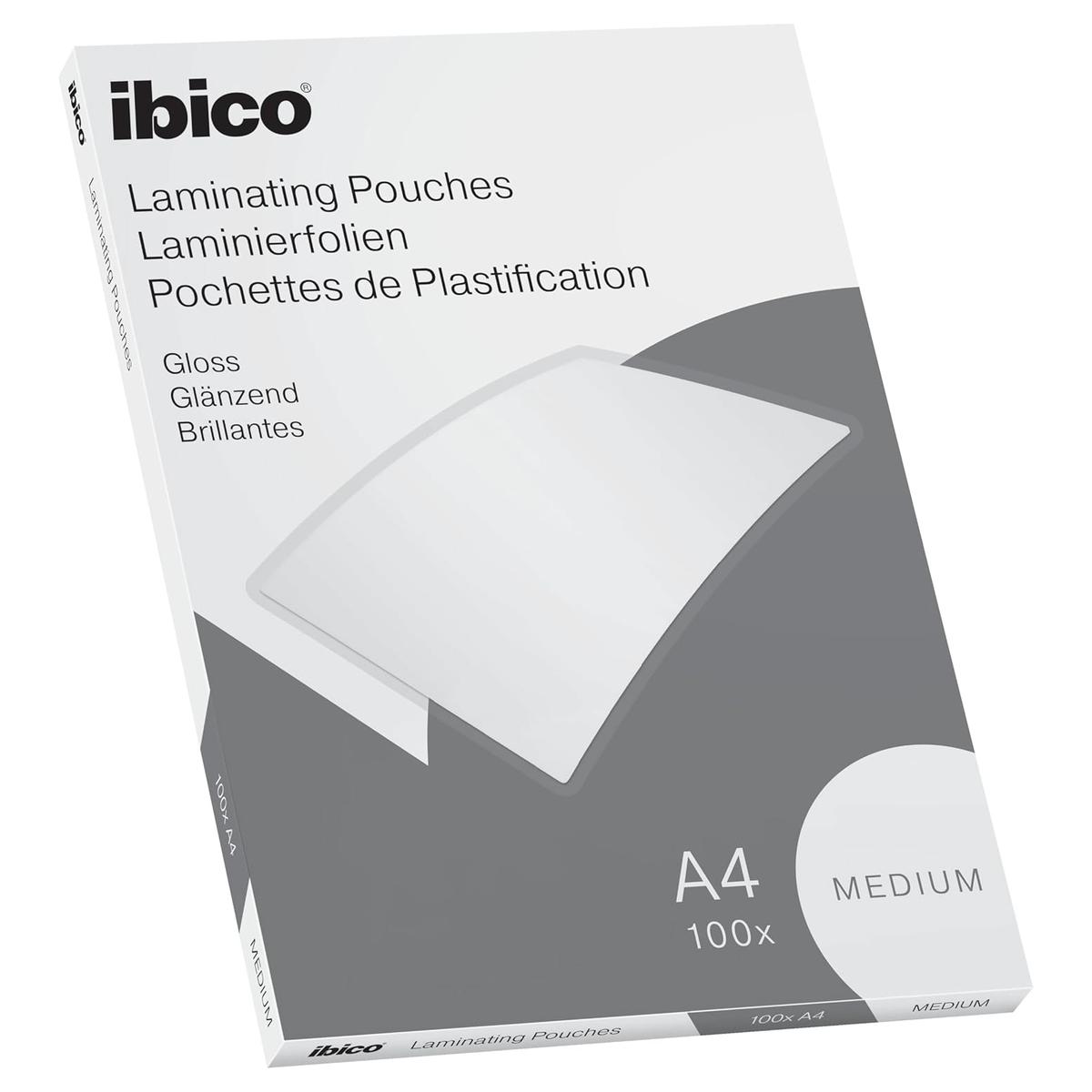 100 pochettes de plastification IBICO BASICS Medium A3 100 microns brillantes IBICO — Base