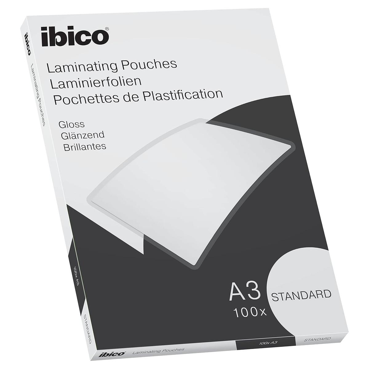 100 pochettes de plastification IBICO BASICS Standard A4 125 microns brillantes IBICO — Base