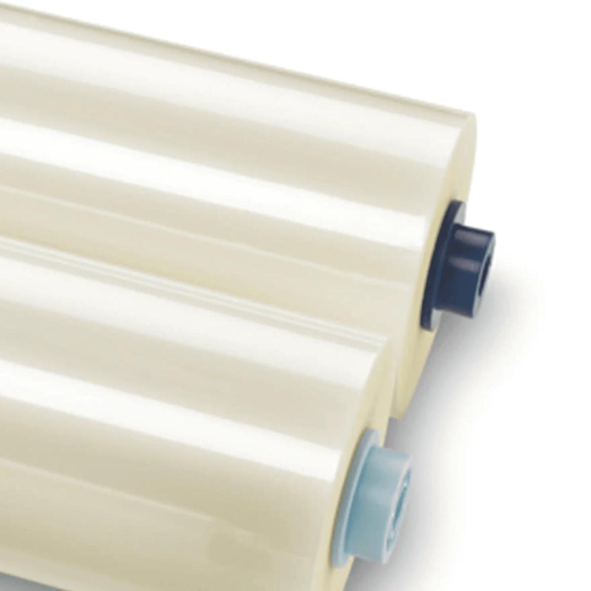 2 rouleaux de film de plastification EZload 305 mm x 60 m - 125 microns - Ø 25 mm - Brillant GBC — Rouleau GBC EZload 125 microns dans sa plastifieuse Ultima 35