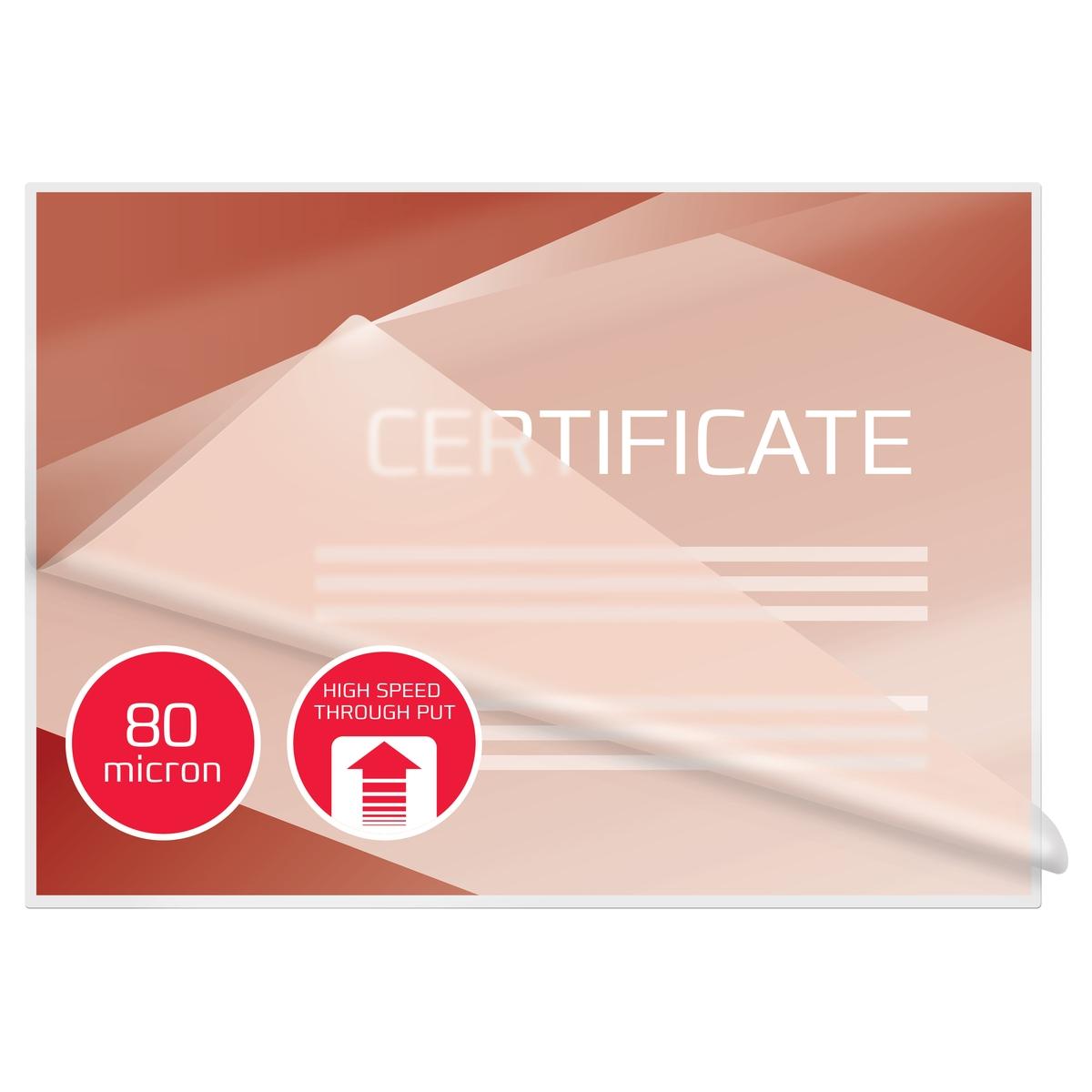 100 pochettes de plastification Highspeed A4 80 microns brillantes GBC — Exemple 5