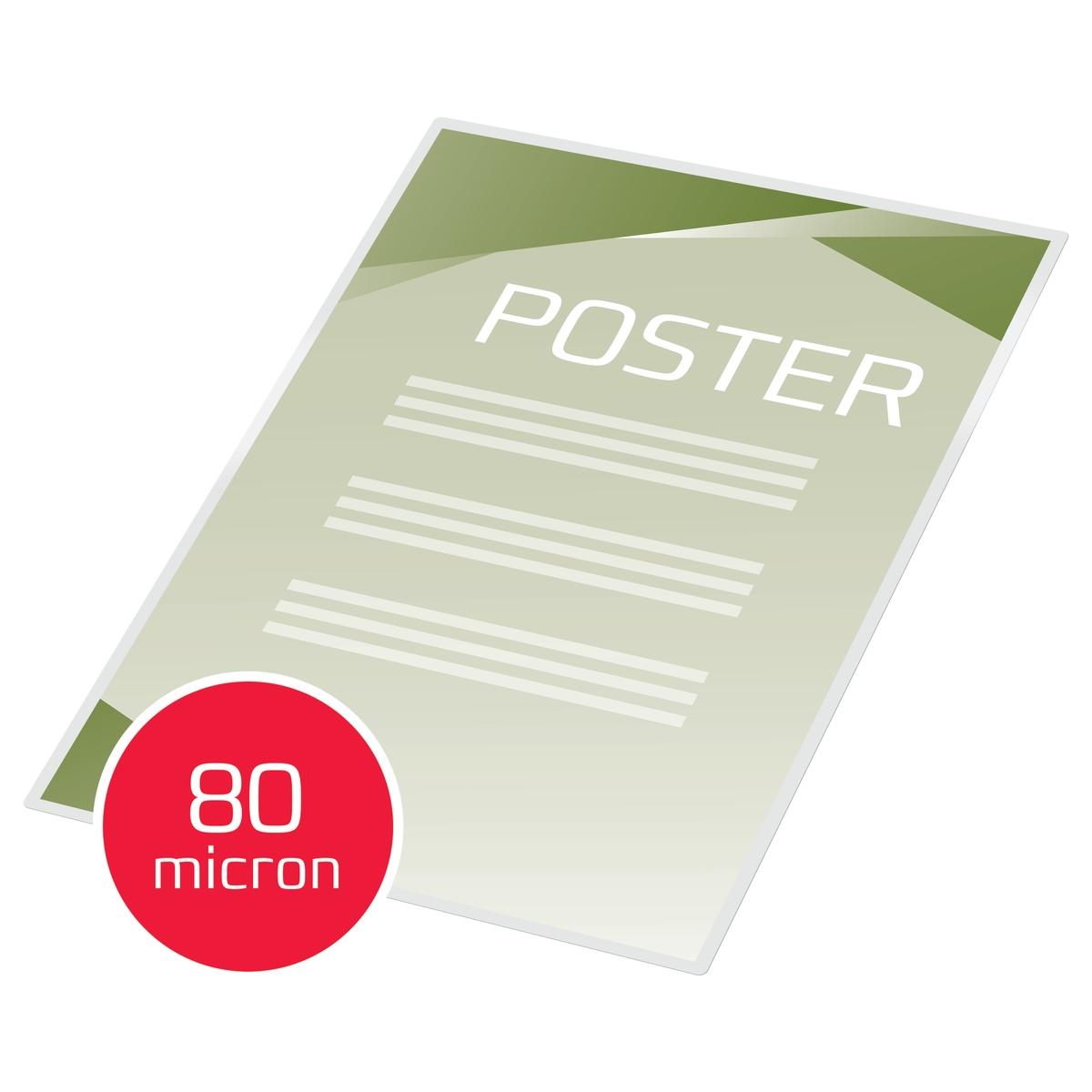 100 pochettes de plastification A2 80 microns brillantes GBC — Exemple 4