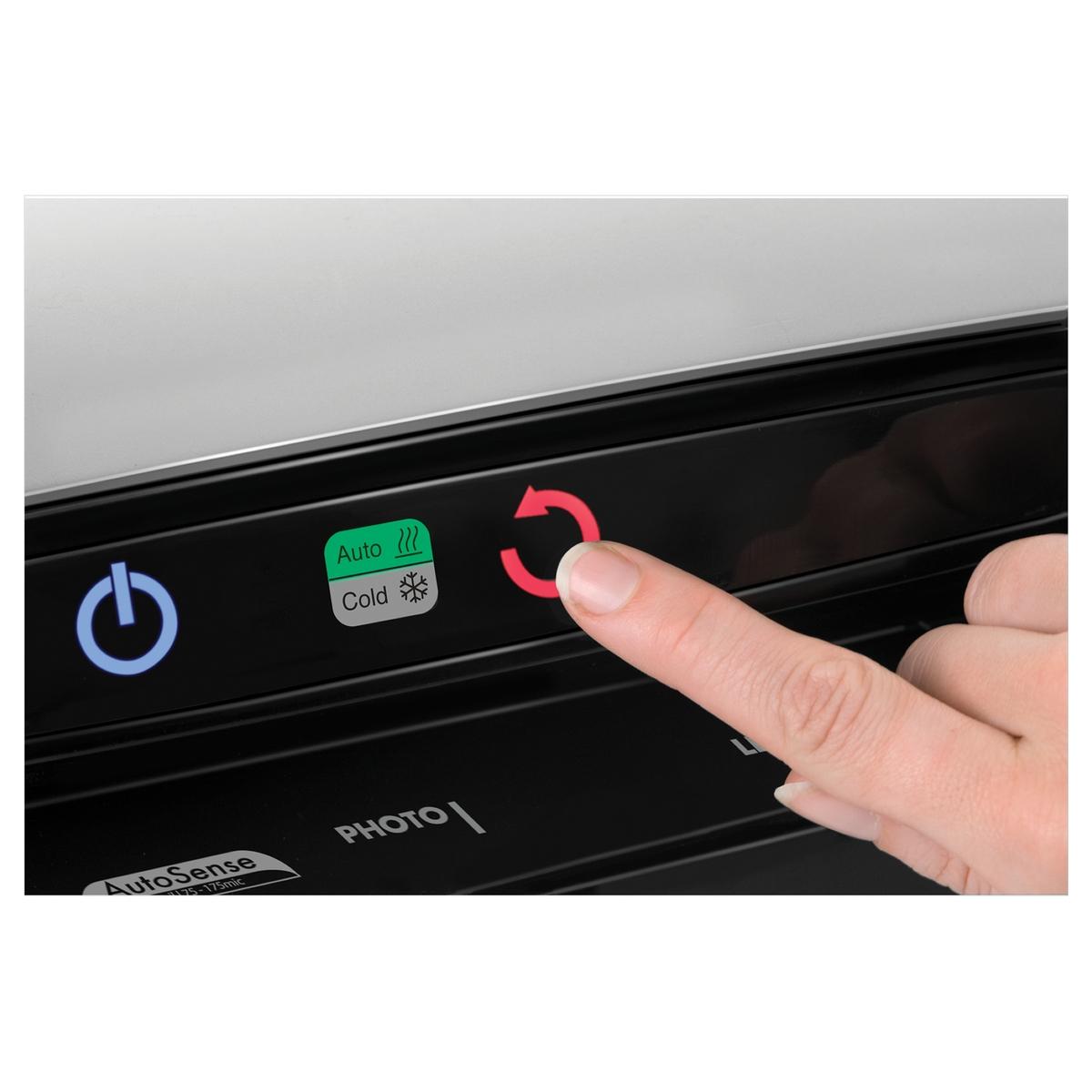 Plastifieuse à pochettes NEPTUNE 3 FELLOWES — Détails bouton reverse