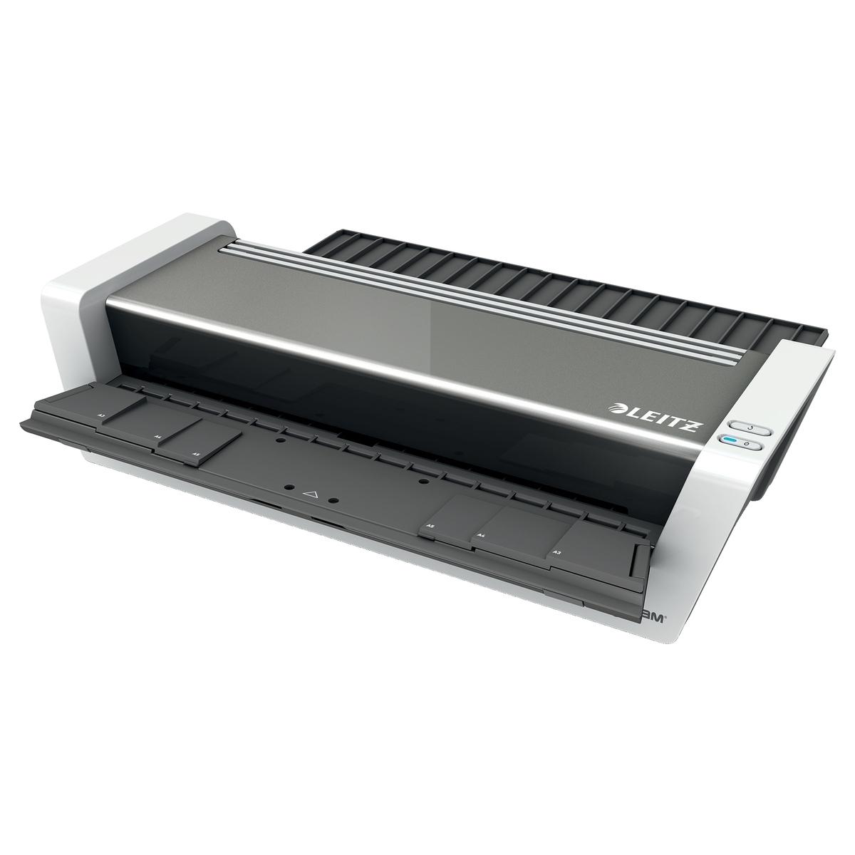 Plastifieuse à pochettes de bureau Touch 2 Turbo A3 LEITZ — Vue de gauche ouvert