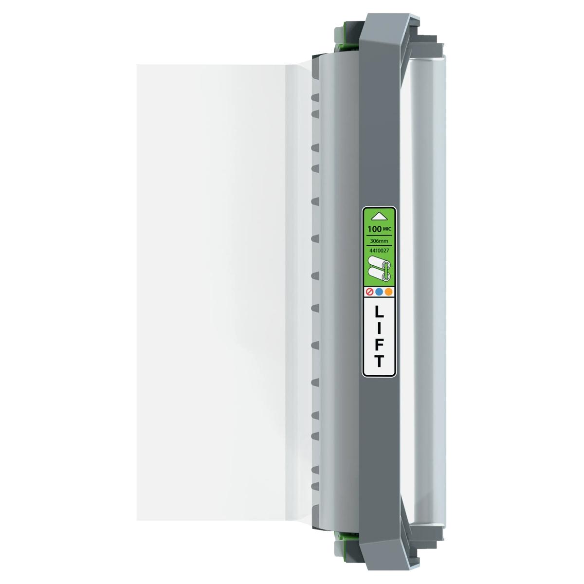 Cartouche rechargeable avec film de plastification 100 microns brillant - 306 mm x 42,4 m GBC — Vue de haut