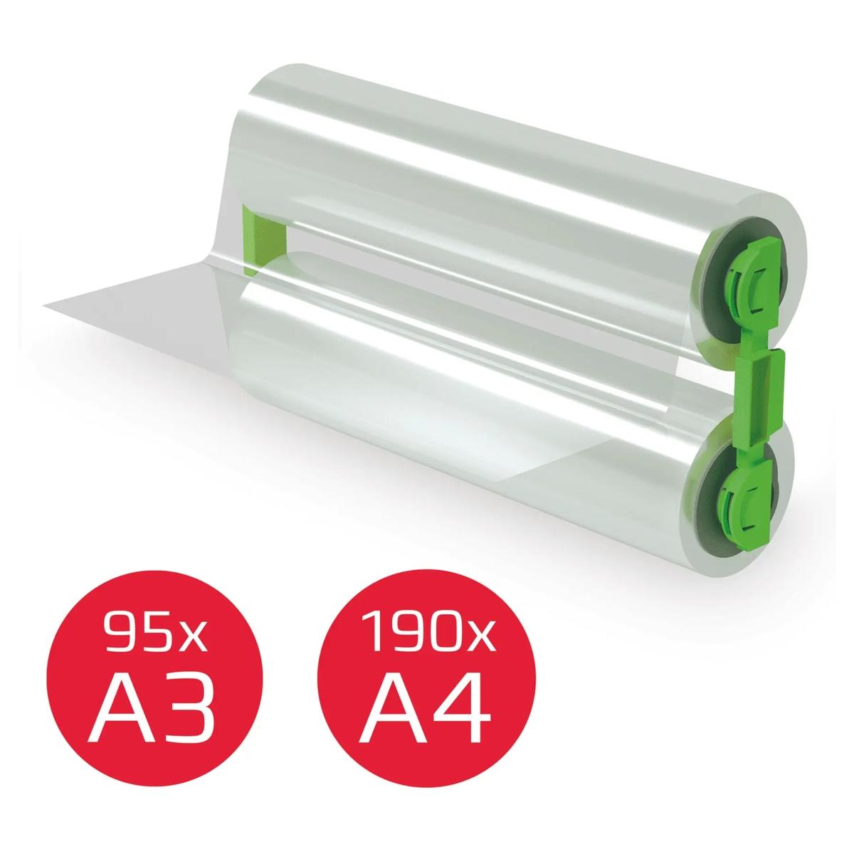 Recharge de film de plastification 100 microns brillant - 306 mm x 42,4 m GBC — Longueur de plastification