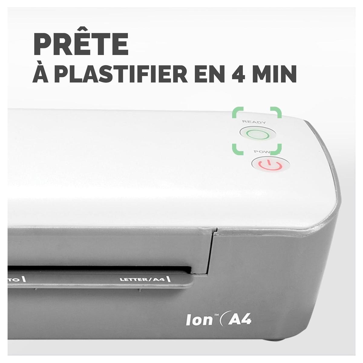 Plastifieuse à pochettes ION A4 FELLOWES — Chauffe en 4 minutes