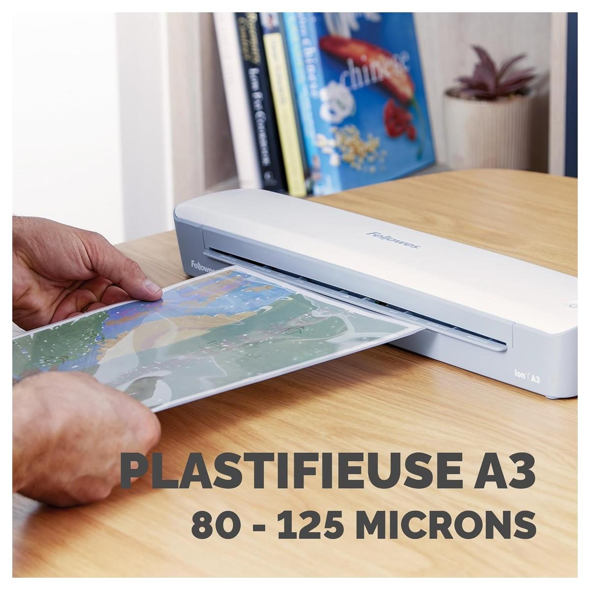 Plastifieuse à pochettes ION A3 FELLOWES — 80-125 microns