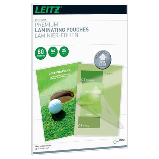 25 pochettes de plastification iLAM A4 80 microns brillantes LEITZ — Base