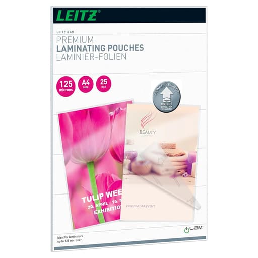 25 pochettes de plastification iLAM A4 125 microns brillantes LEITZ — Base