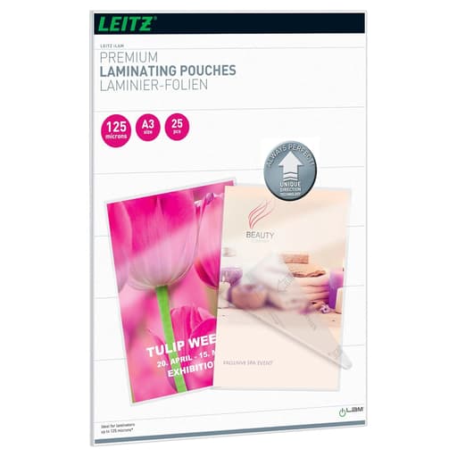25 pochettes de plastification iLAM A3 125 microns brillantes LEITZ — Base