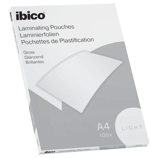 100 pochettes de plastification IBICO BASICS Light A4 80 microns brillantes IBICO — Base